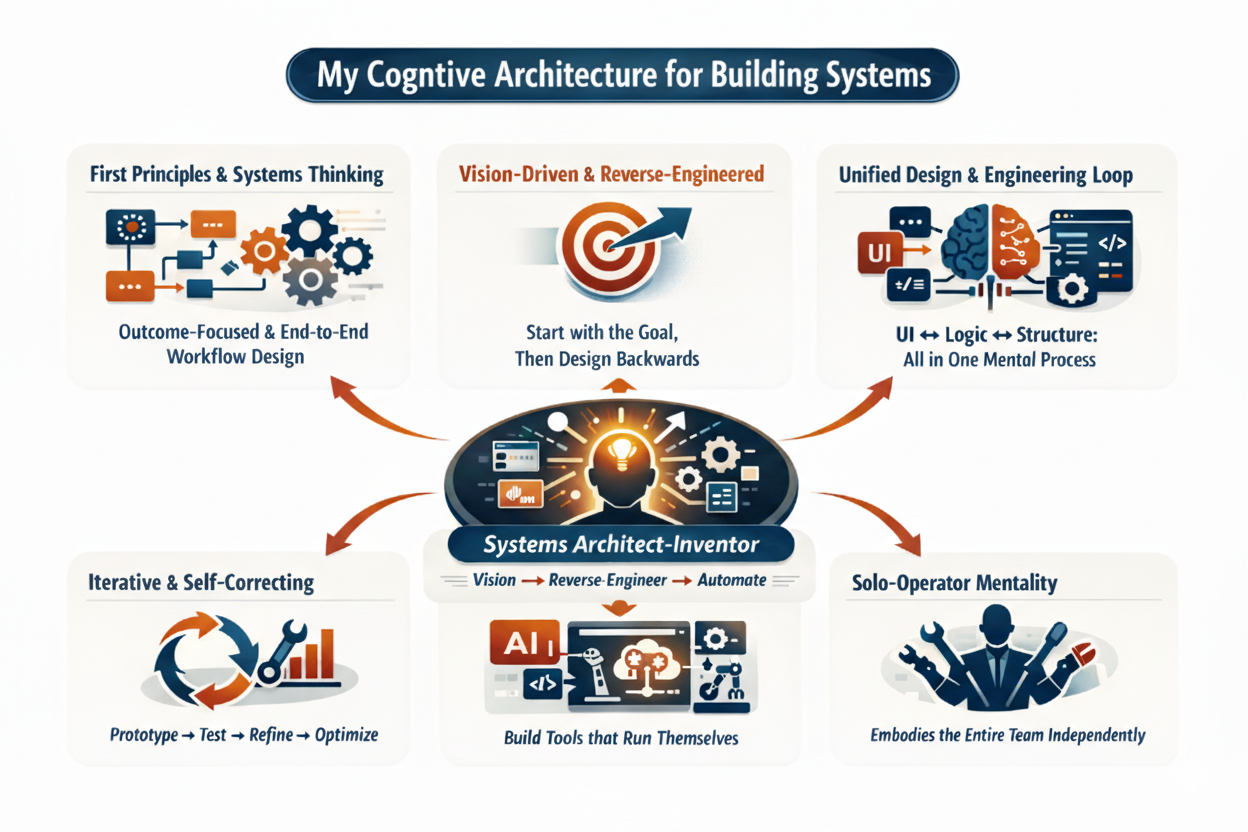 Application Architecture Thinking Process Infographic